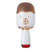 K58 Inicio Bluetooth Micrófono inalámbrico con lámpara Teléfono Móvil K Canción Para Niños Micrófono Audio (Blanco)