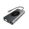 BX15W USB HUB Type-C Station con función de carga inalámbrica (15 en 1)