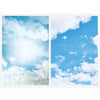 Papel de fondo de doble cara estéreo 3DS 3D (nubes de cielo)