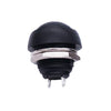 10 PCS Pequeño interruptor de botón Auto-reinicio impermeable (Negro)
