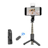 Mini selfie Stick integrado Multifuncional Bluetooth Selfie, Especificación: Q10S 70 cm con luz de llenado