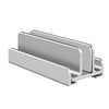 Soporte de almacenamiento del teléfono portátil de la aleación de aluminio, color: L402 Tres ranuras (plata)