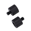 10 PCS Adaptador de tornillo 3/8 hembra a 1/4 tornillo masculino (negro)