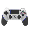 Gamepad de goma de Bluetooth inalámbrico para PS4 (azul blanco)