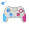 T23 Macro Programación de la manija Bluetooth inalámbrica de seis ejes con NFC para Switch Pro (Rosa azul)
