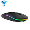 C7002 2400DPI 4 teclas Colorido Luminoso Ratón inalámbrico, Color: Modos Dual Negro