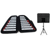 JZ-35 16 Tonos Doble Fila Carillon Orff Percussion Instrumento, Color: Plata con estante