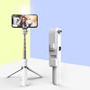 L03S Llenaje Bluetooth Light Tripod Integrated Selfie Stick (Blanco)