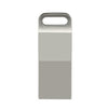 JHQG1 Forma de paso Metal Accionamientos flash USB de alta velocidad, capacidad: 128 GB (gris plateado)