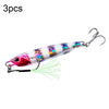 3 PCS Proberos LF103 Simulación Metal Pesca de mar Cebo, Especificación: 10G (C luminoso con gancho)