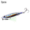 3 PCS Proberos LF103 Simulación Metal Pesca de mar Cebo, Especificación: 30 g (G con gancho)