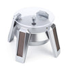 OVNI altamente solar Solar 9cm 360 Pantalla giratoria Soporte de la plataforma giratoria (luz azul plateada)