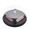 Soporte de pantalla giratorio solar de 12 cm Soporte de puntal TurnTable (Negro)