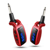 U12DX 6.35mm Jack Wireless Guitar Transmisor Receptor Adaptador recargable (Rojo)