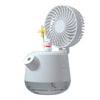 A04A USB Linda mascota Kettle Spray Fan de escritorio (gato afortunado blanco)