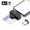 Rocketek CSCR3 Smart CAC Lector de tarjetas Tipo-C Declaración de impuestos Bank Tarjeta SIM / Lector de tarjetas de tarjeta IC (Negro)