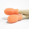 4 PCS / Set Drum Drum Sticks CUBIERTA DE SILICONA CUBIERTA DE TAMBRE PRÁCTICA TAMBLOS DE TAMBLOS DE PROTECCIÓN DE MUTE (NARANJA)