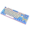 Xunfox k80 87 teclas con cable kitching mecánico teclado iluminado, cable longitud: 1.5m (azul blanco)
