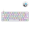 Ziyou Lang T60 62-KEY RGB Luminoso teclado cableado mecánico, cable de cable: 1,5 m (eje verde blanco)
