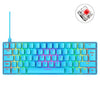 ZIYOU LANG T60 62-KEY RGB Luminoso teclado cableado mecánico, longitud del cable: 1.5m (eje rojo azul)