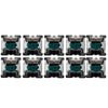 10 PCS GATERON G EJE BLACK FOOL TRANSPARENTE TRANSPARENTE CUBIERTO DE EJE, ESTILO: PIE G3 (EJE NEGRO)