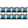 10 PCS Gateron G Shaft Black Bottom Transparent Shaft Cover Axis Switch, Style: G3 Foot (Blue Shaft)