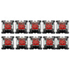 10 unids Gateron G Ejemplo Negro Fondo Transparente Transparente Cubierta Eje Interruptor, Estilo: Pie G5 (Eje rojo)