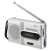 Indin BC-R21 AM / FM Radio portátil Viejo Mañana Pretty Player (Silver Grey)