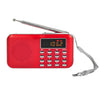 L-218AM MP3 Radio Speaker Player Soporte TF Tarjeta USB con función linterna LED (rojo)