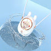 Star PET COLGANTE Cuello de cuello USB Mano Mano Silent Luminoso Ventilador (blanco)