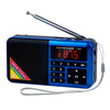 Tarjeta Bluetooth Radio Digital FM Player, Especificaciones: Y-509FM (sin panel solar) (AZUL)