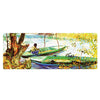 400x900x4mm Bloqueado AM002 Amplio pintura al óleo Escritorio Caucho Alfombrilla De Ratón (Pescador)