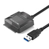 SATA A USB3.0 Cable de transmisión de fácil unidad EXTERNO 2.5 / 3.5 pulgadas Cable adaptador de disco duro (negro)