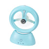 Mini USB Recargable Spray Spray Estudiante Dormitorio Oficina Escritorio Mute Ventilador de MUTE (azul helado azul)