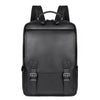 Bolso portátil de cuero de piel de cuero de vaca de negocios informales para hombres (negro)
