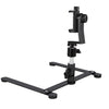 Soporte de teléfono de escritorio de la base de la base de metal ajustable de 360 grados, Estilo: Base + PTZ + Clip de teléfono giratorio