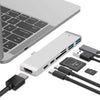 Estación de acoplamiento HDMI de tipo C a 4K HDMI Lector de tarjetas TF/SD para MacBook Pro (Silver)