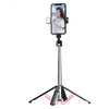 Teléfono Bluetooth Selfie Trípode, alto: 102 cm (acero inoxidable + luz de relleno único)