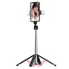 Teléfono Bluetooth Selfie Trípode, alto: 102 cm (acero inoxidable + luces de relleno dual)
