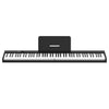 Piano eléctrico plegable inteligente portátil de 88 key, enchufe de la UE (PJ88C Negro)