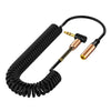 5pcs 3.5 mm macho a hembra AUX CABLE Cable de extensión Aux Cable de audio, longitud del cable: 1.5m (negro)