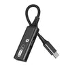 MH338A Dual tipo C / USB-C Cable Adaptador Cable de carga de audio en vivo (negro)