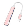2 PCS Multifuncional expandido, especificación: Tipo-C/USB-C 3.0 (rosa)