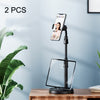 2 PCS Teléfono móvil Soporte en vivo Desktop de escritorio en línea Marco telescópico telescópico (misterioso negro)