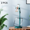 2 PCS Teléfono móvil Soporte en vivo Desktop de escritorio en línea Marco telescópico telescópico (verde oscuro)