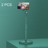 Soporte de escritorio de teléfonos móviles telescópicos en vivo multifuncionales de 2 PC (Dark Night Green)
