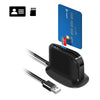 Rocketek SCR812 USB 2.0 Lector de tarjetas Smart Card ID CAC TF Card Reader (negro)