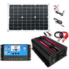 Inversores del sistema de energía solar Zhi Zun + controlador 30A + panel solar de 18 W 18 V, especificación: negro de 12 V a 110 V