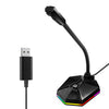 Micófono de escritorio de reunión de manguera de metal, especificación: versión USB (negro)