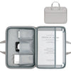 Baona BN-Q006 PU Cuero de cuero Compensador de apertura completo de la computadora portátil para 13/13.3/14 pulgadas (gris espesos)